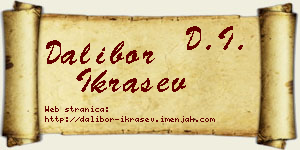 Dalibor Ikrašev vizit kartica